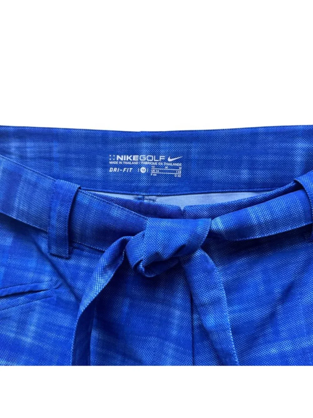 Nike Women's Dri-FIT Golf Shorts Size Medium Royal Blue Geo Print Sportswear